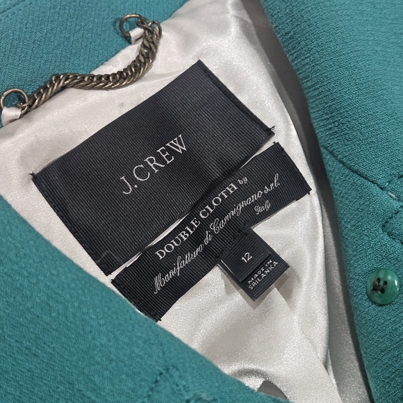 J.CREW wool Coat Size 12 In Emerald Green - Picture 4 of 8